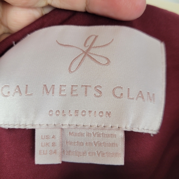 Gal Meets Glam Martha striped one shoulder bow dress with pockets size 4 - Picture 9 of 9